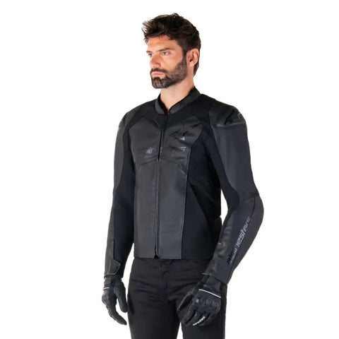Chamarra de Piel Alpinestars Faster V3 Black/Black