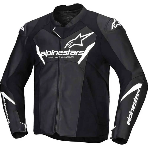 Chamarra de Piel Alpinestars Faster V3 Black/White