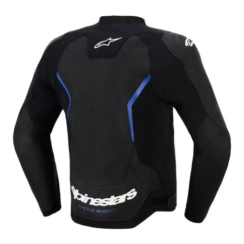 Chamarra de Piel Alpinestars GP Force Airflow V2 Black/Metallic Blue
