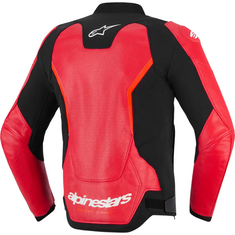 Chamarra de Piel Alpinestars GP Force Airflow V2 Red/Red Fluo