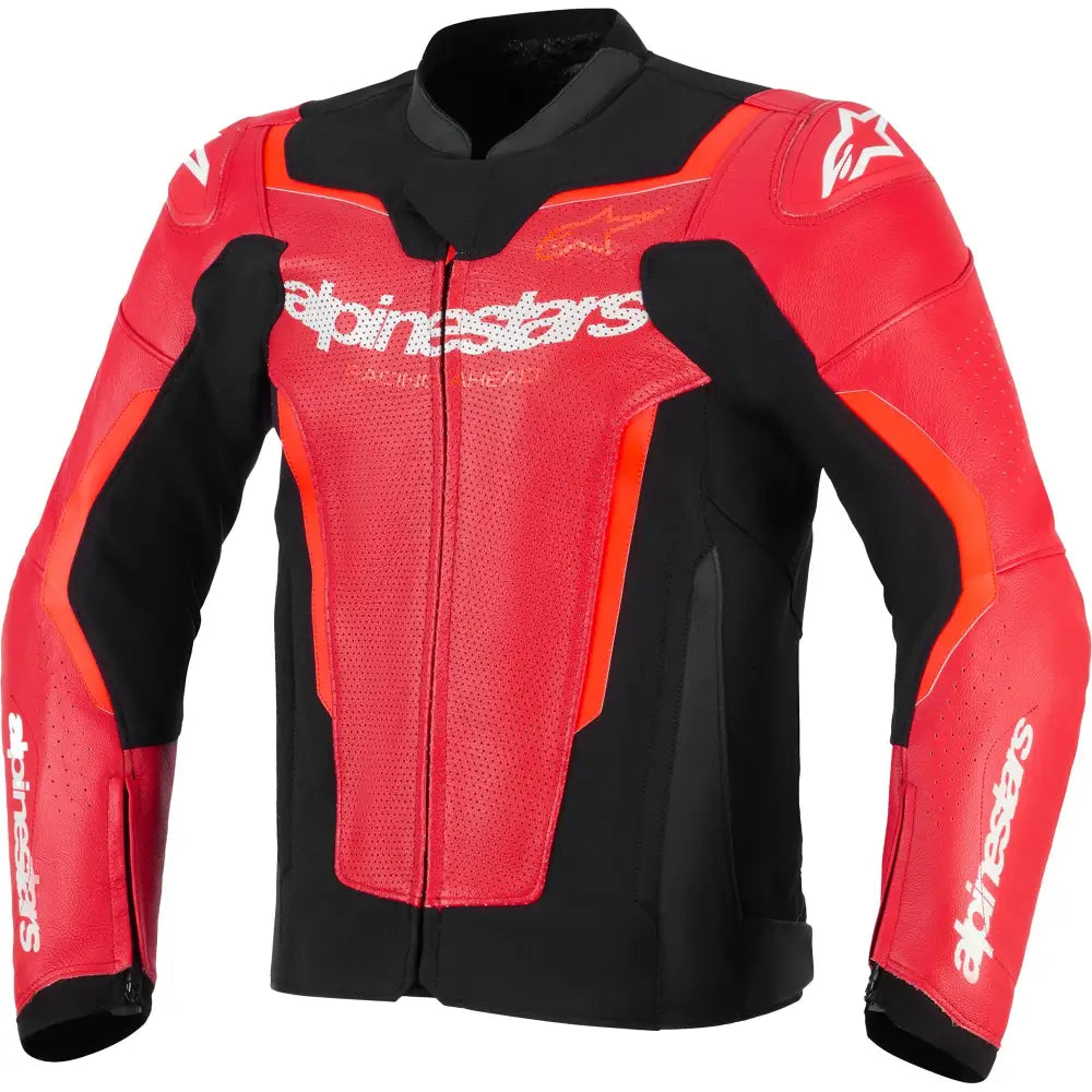 Chamarra de Piel Alpinestars GP Force Airflow V2 Red/Red Fluo