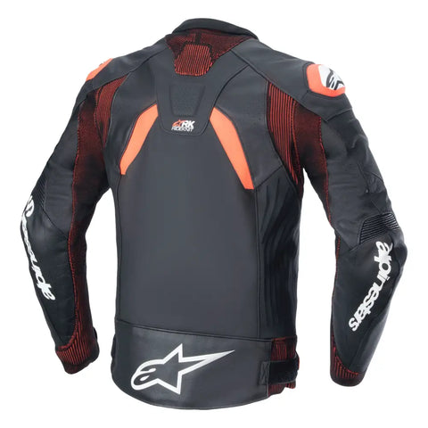 Chamarra de Piel Alpinestars GP Plus R V4 Rideknit Black/Red Fluo