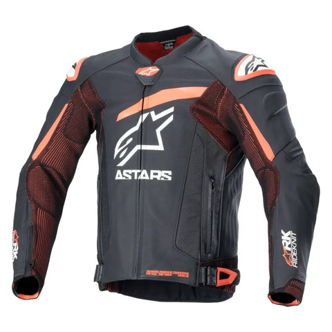Chamarra de Piel Alpinestars GP Plus R V4 Rideknit Black/Red Fluo