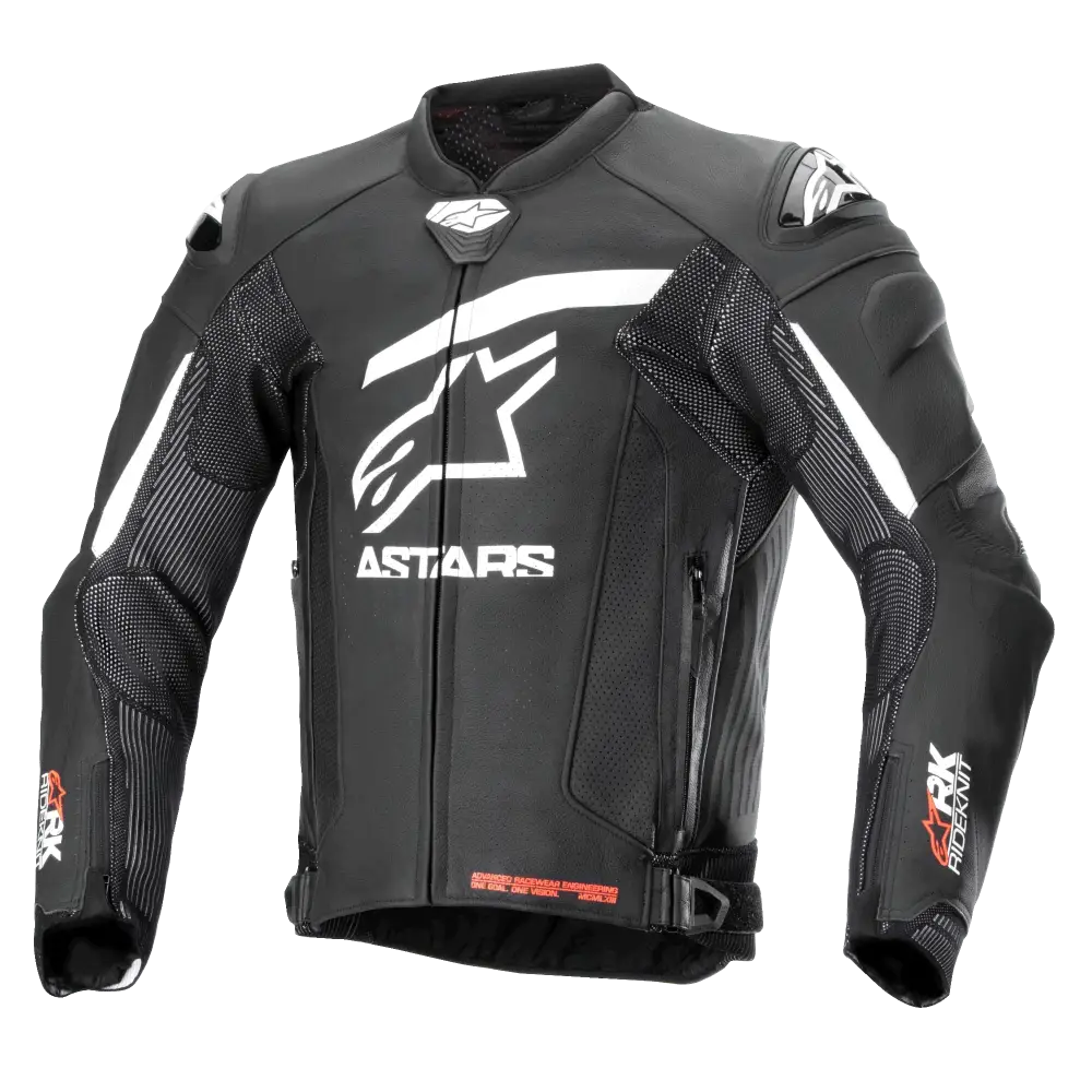 Chamarra de Piel Alpinestars GP Plus R V4 Rideknit Black/White
