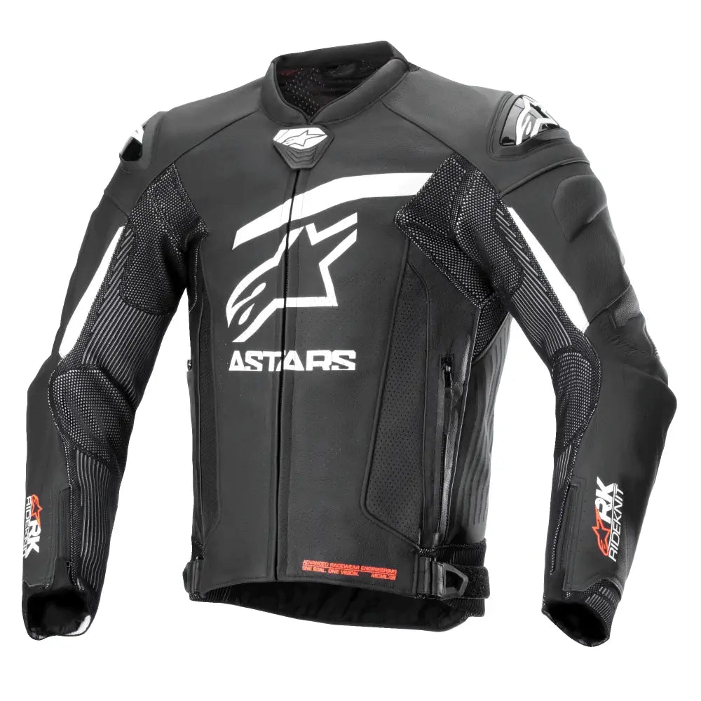 Chamarra de Piel Alpinestars GP Plus R V4 Rideknit Black/White