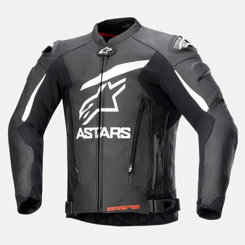 Chamarra de Piel Alpinestars GP Plus V4 Black/White
