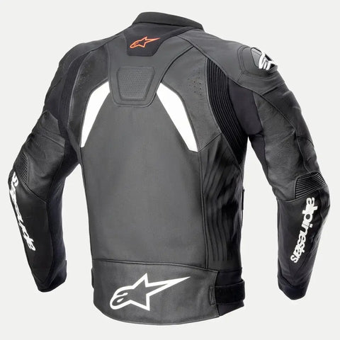 Chamarra de Piel Alpinestars GP Plus V4 Black/White