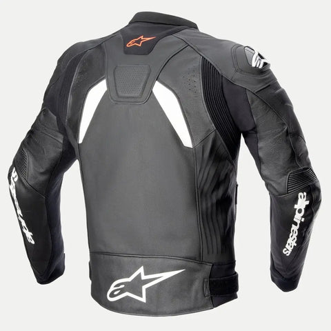 Chamarra de Piel Alpinestars GP Plus V4 Black/White
