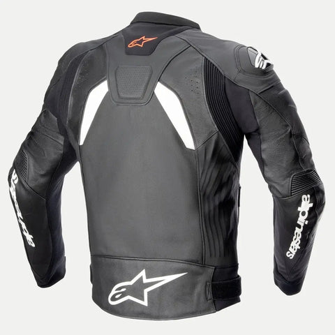 Chamarra de Piel Alpinestars GP Plus V4 Black/White