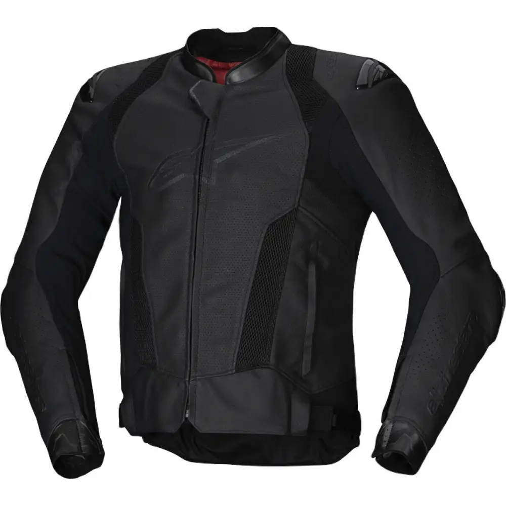 Chamarra de Piel Alpinestars Missile V3 Airflow Black/Black
