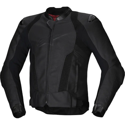 Chamarra de Piel Alpinestars Missile V3 Airflow Black/Black