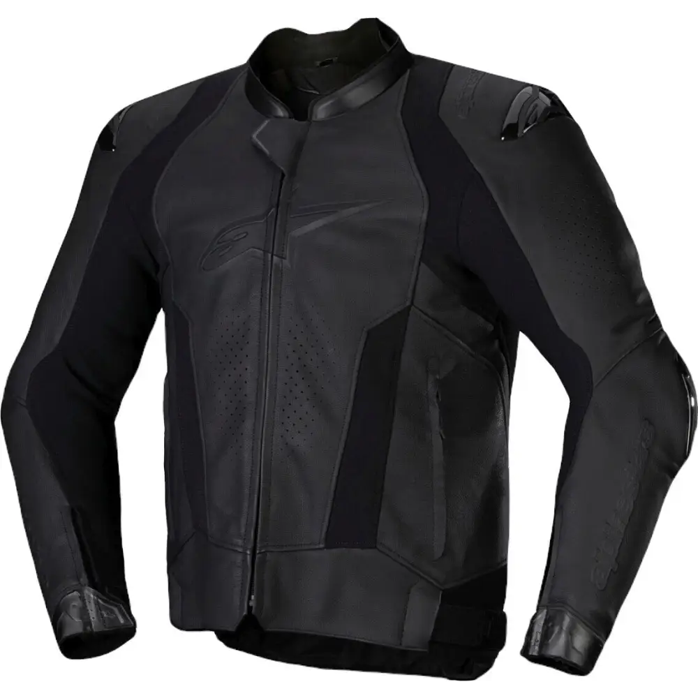 Chamarra de Piel Alpinestars Missile V3 Black/Black