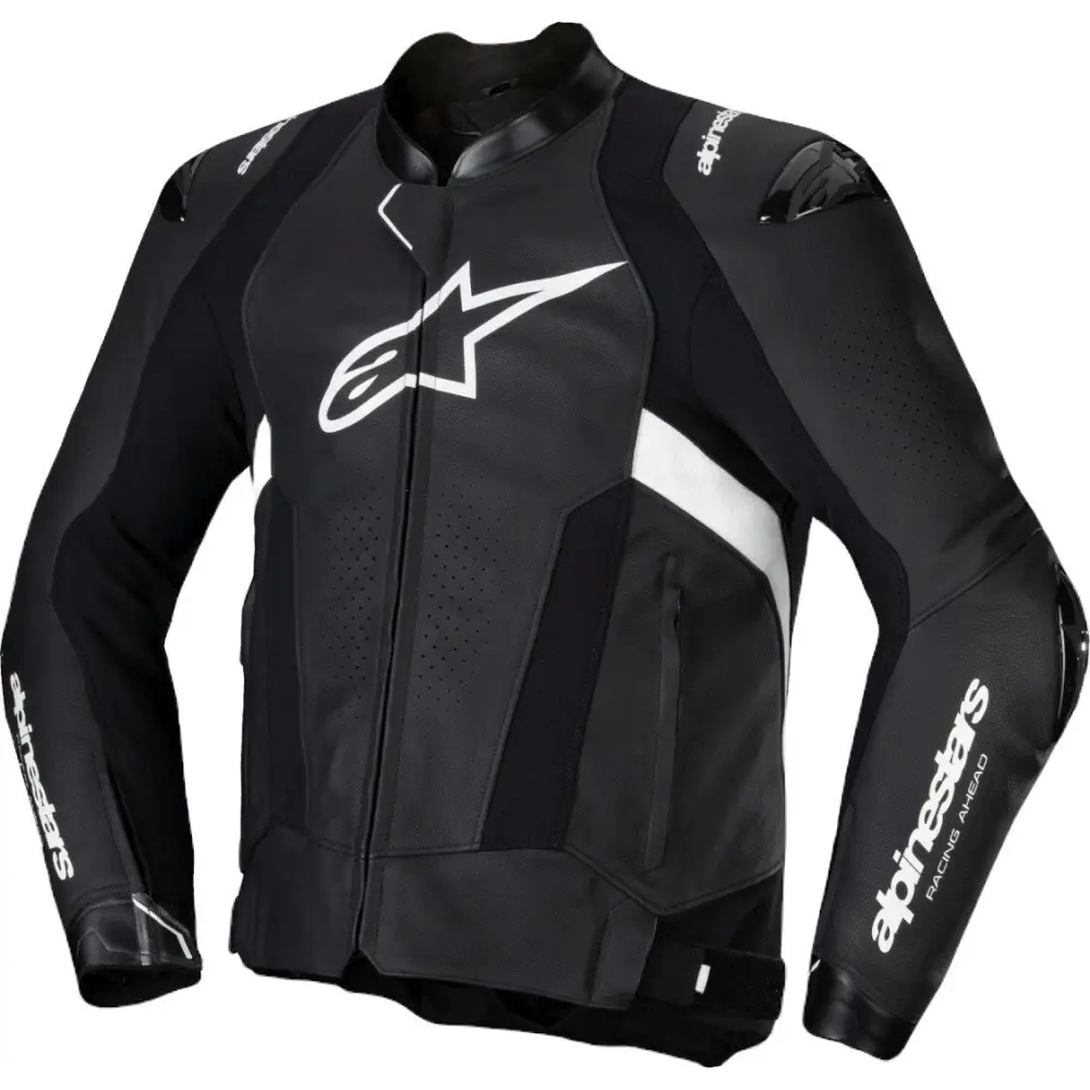 Chamarra de Piel Alpinestars Missile V3 Black/White