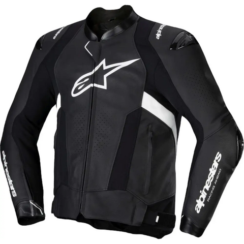 Chamarra de Piel Alpinestars Missile V3 Black/White