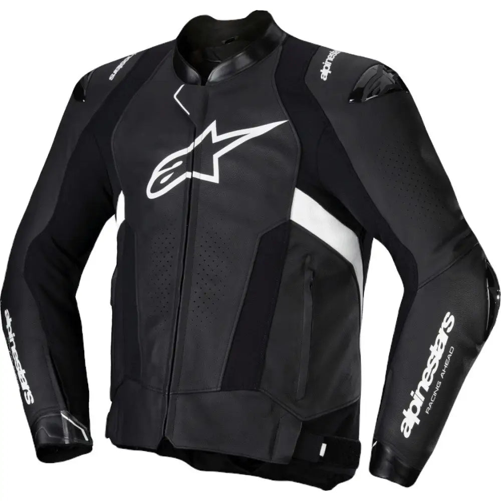 Chamarra de Piel Alpinestars Missile V3 Black/White