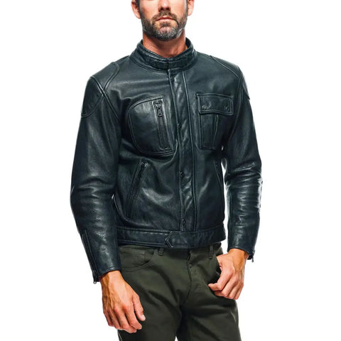 Chamarra de Piel Dainese Atlas Black