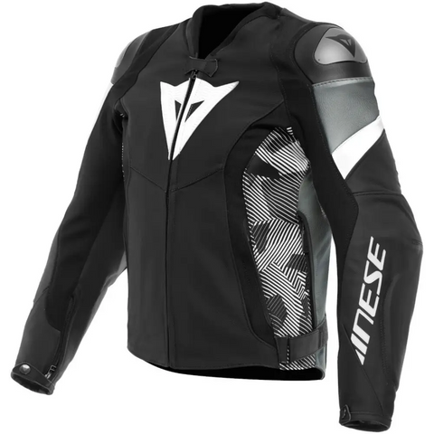 Chamarra de Piel Dainese Avro 5 Black/White/Anthracite