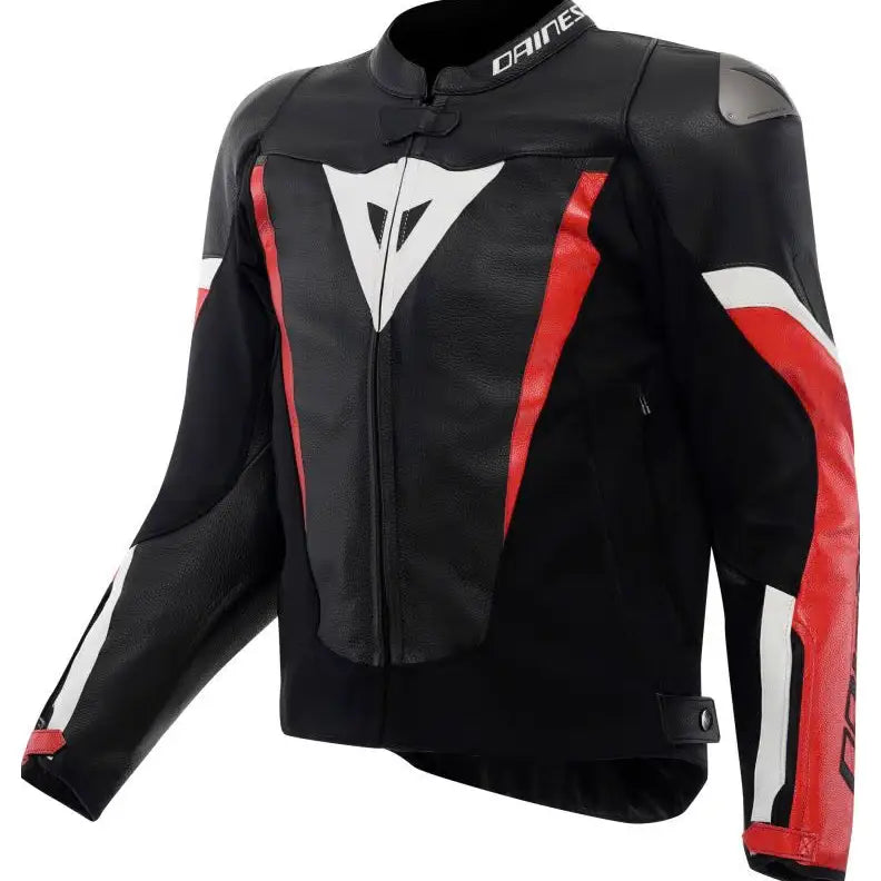 Chamarra de Piel Dainese Avro 6 Black/Red/White