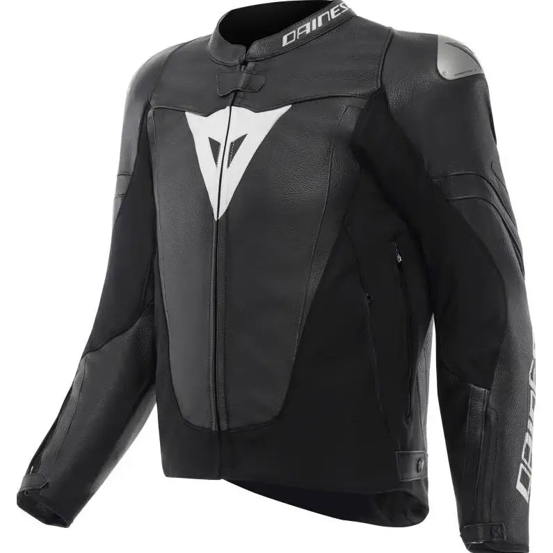 Chamarra de Piel Dainese Avro 6 Black/White