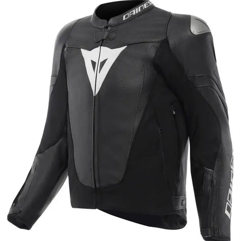 Chamarra de Piel Dainese Avro 6 Black/White