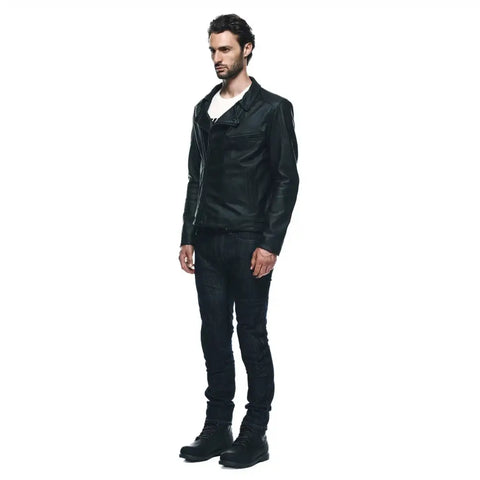 Chamarra de Piel Dainese Chiodo Black