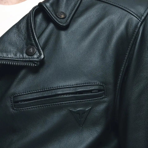 Chamarra de Piel Dainese Chiodo Black