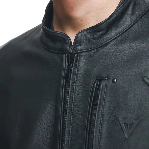 Chamarra de Piel Dainese Fulcro Black