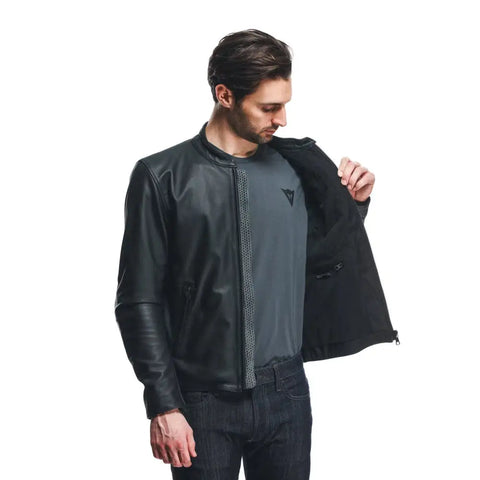 Chamarra de Piel Dainese Fulcro Black