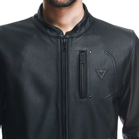 Chamarra de Piel Dainese Fulcro Black