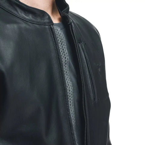 Chamarra de Piel Dainese Fulcro Black