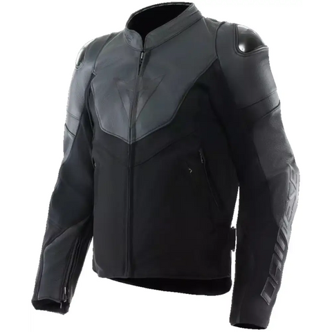 Chamarra de Piel Dainese Iperattiva Black/Black