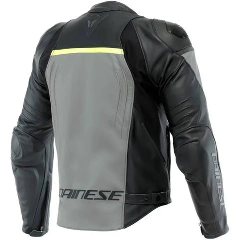 Chamarra de Piel Dainese Racing 4 Charcoal Gray/Black