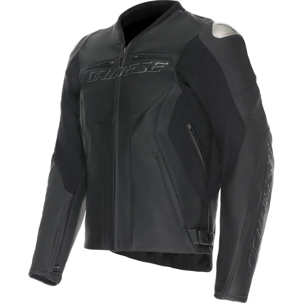 Chamarra de Piel Dainese Racing 5 Black/Black