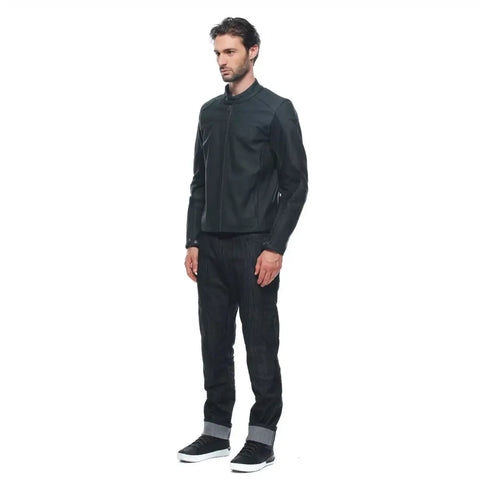 Chamarra de Piel Dainese Razon 2 Perforada Black
