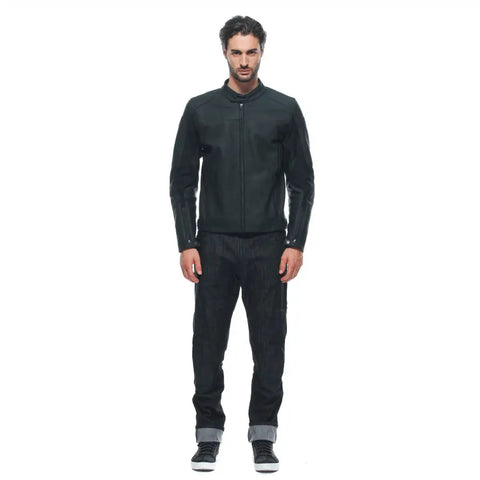 Chamarra de Piel Dainese Razon 2 Perforada Black