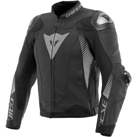 Chamarra de Piel Dainese Super Speed 4 Matt-Black/Charcoal-Gray