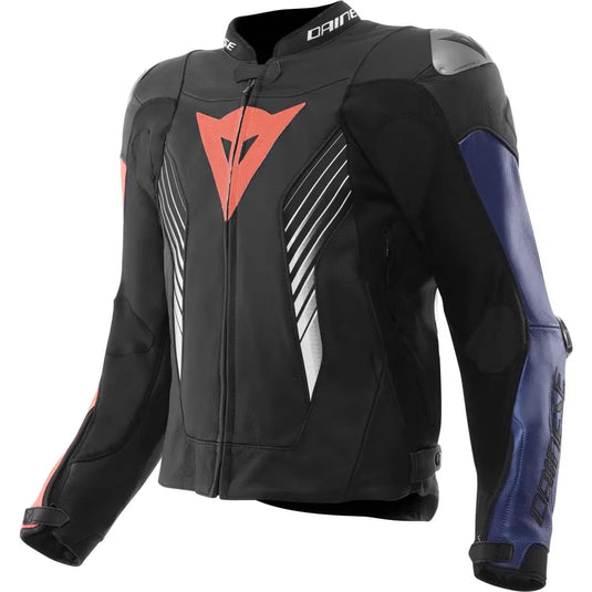Chamarra de Piel Dainese Super Speed 5 Black/Blue/Red