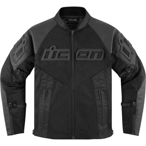 Chamarra de Piel Icon Mesh AF Black