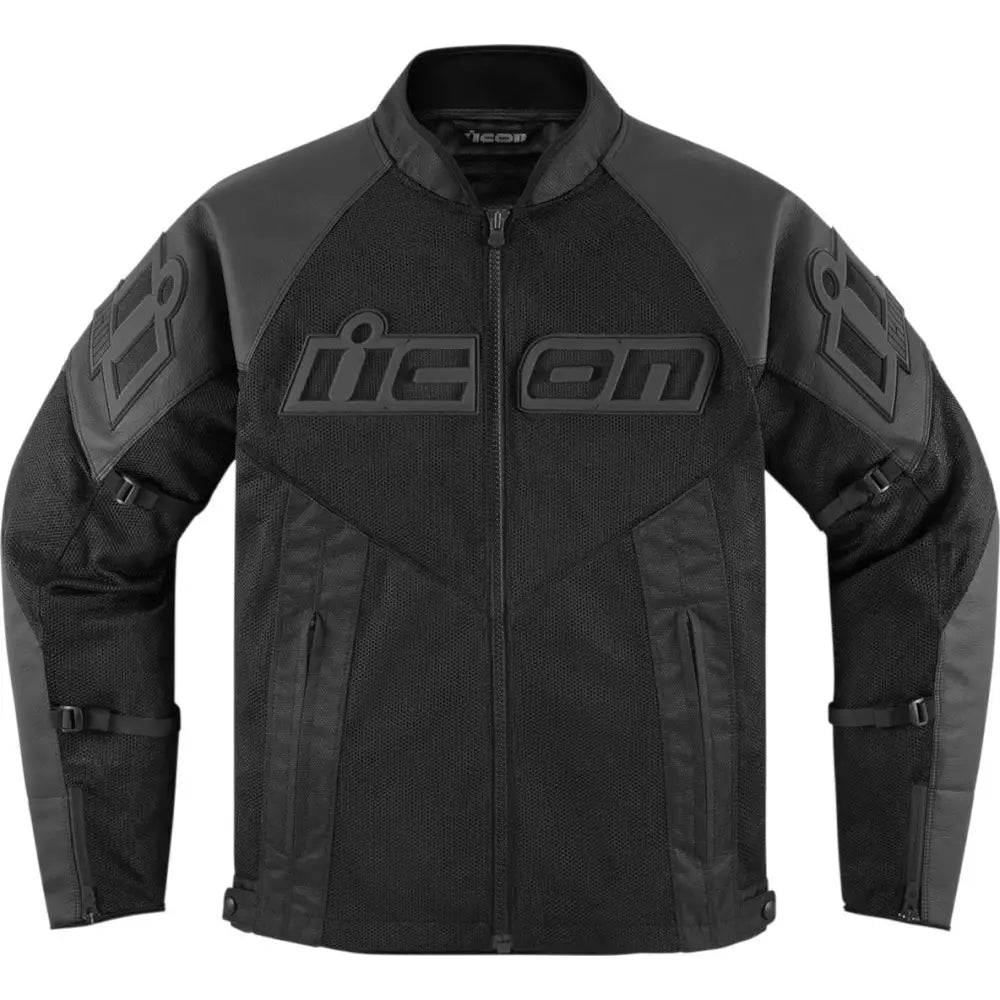 Chamarra de Piel Icon Mesh AF Black