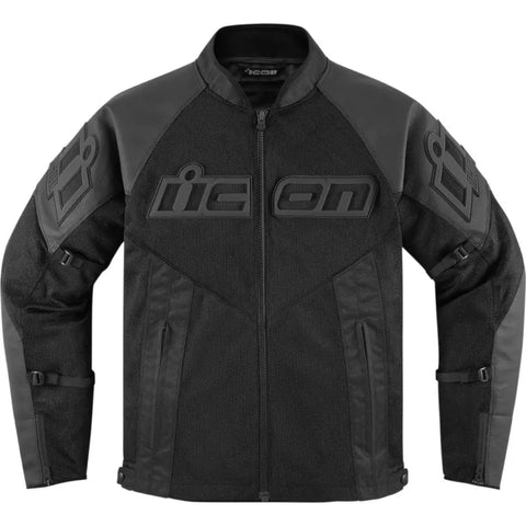 Chamarra de Piel Icon Mesh AF Black