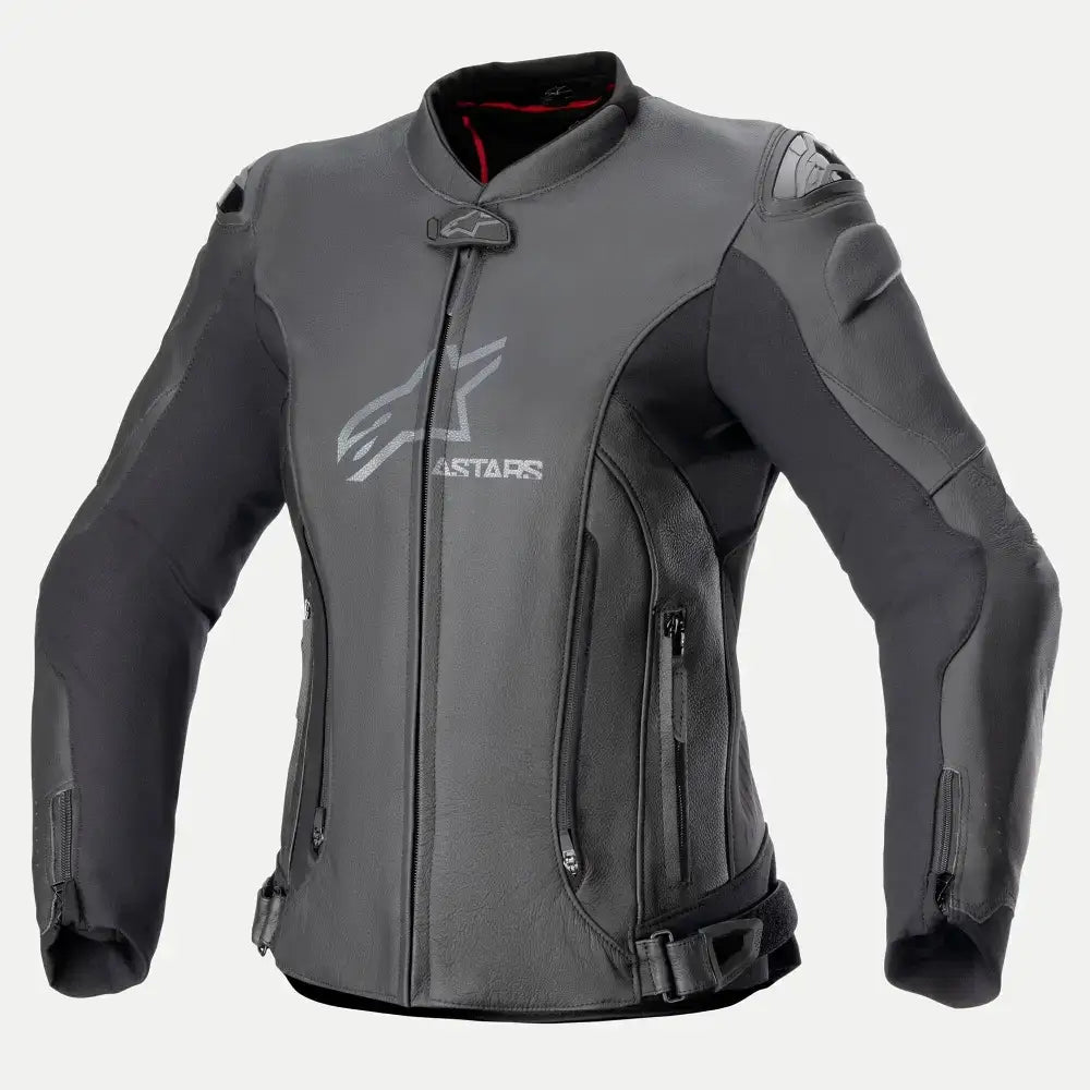 Chamarra de Piel para Mujer Alpinestars Stella GP Plus V4 Black/Black