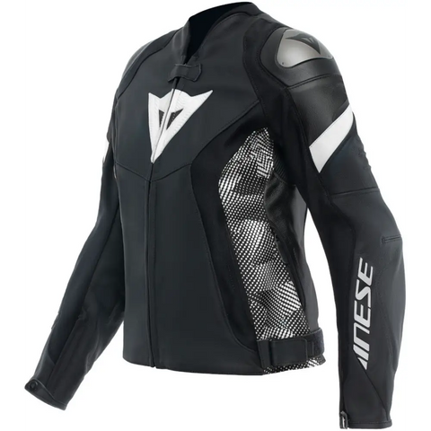 Chamarra de Piel para Mujer Dainese Avro 5 Black/Black/White
