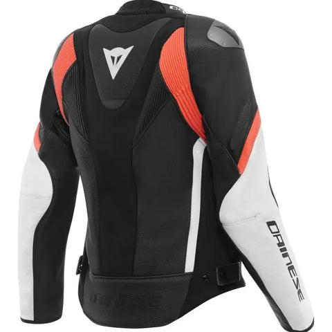 Chamarra de Piel para Mujer Dainese Avro 6 Black/White/Red