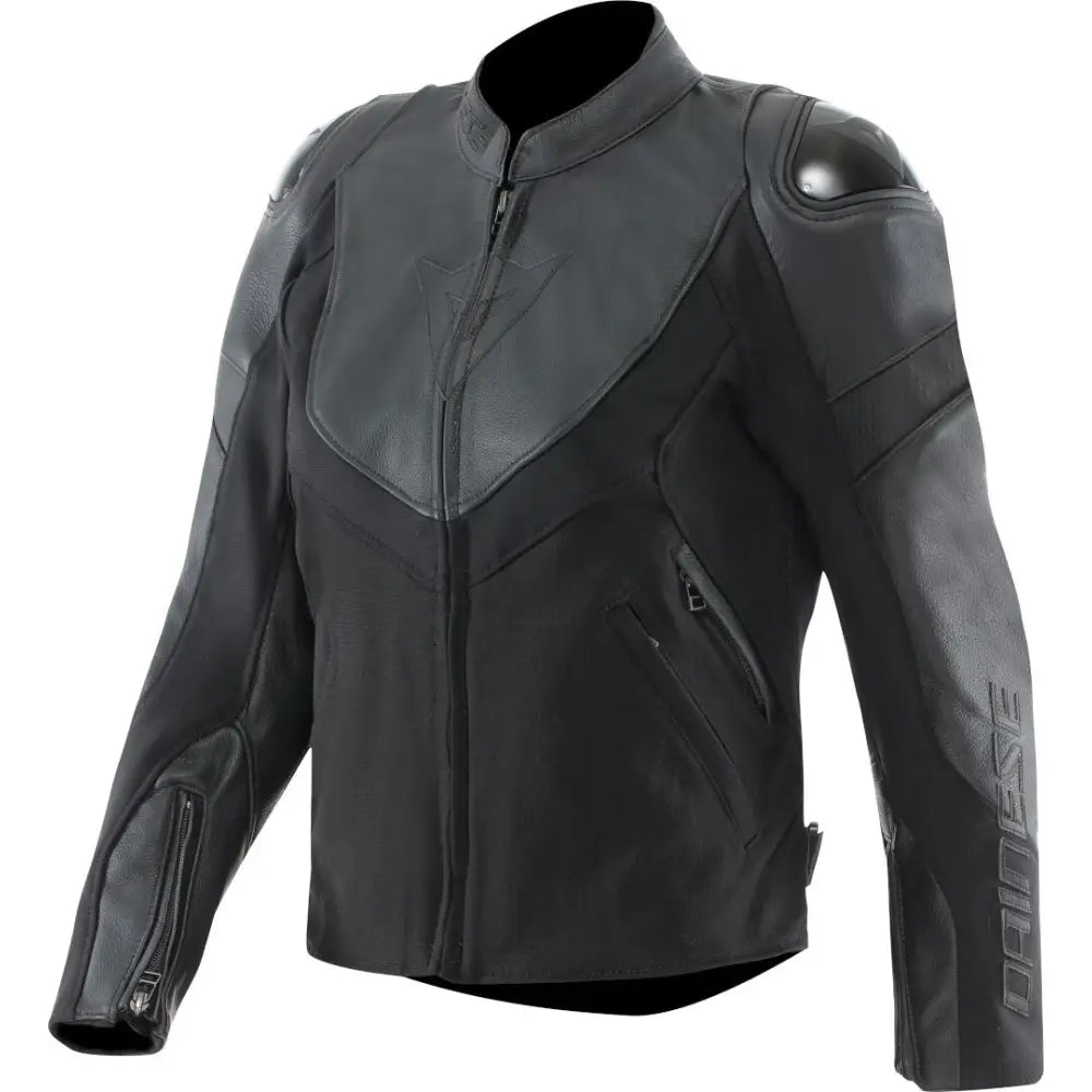 Chamarra de Piel para Mujer Dainese Iperattiva Black/Black
