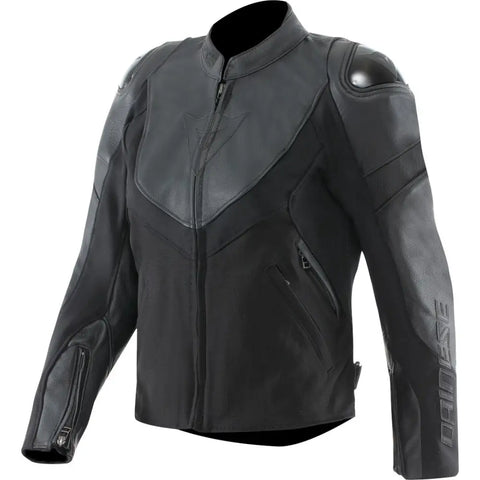 Chamarra de Piel para Mujer Dainese Iperattiva Black/Black