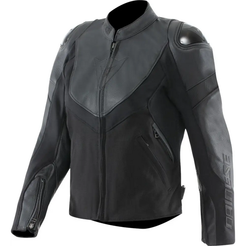 Chamarra de Piel para Mujer Dainese Iperattiva Black/Black