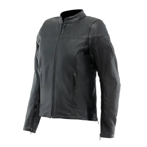 Chamarra de Piel para Mujer Dainese Itinere Black