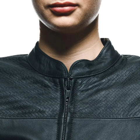 Chamarra de Piel para Mujer Dainese Itinere Black