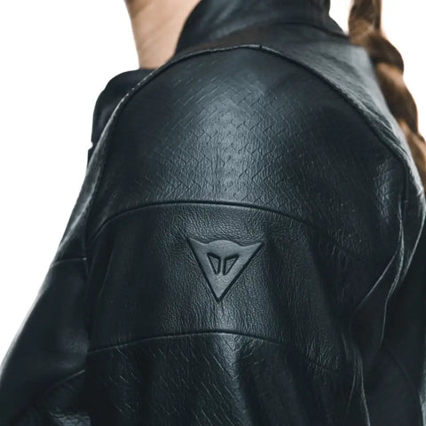 Chamarra de Piel para Mujer Dainese Itinere Black