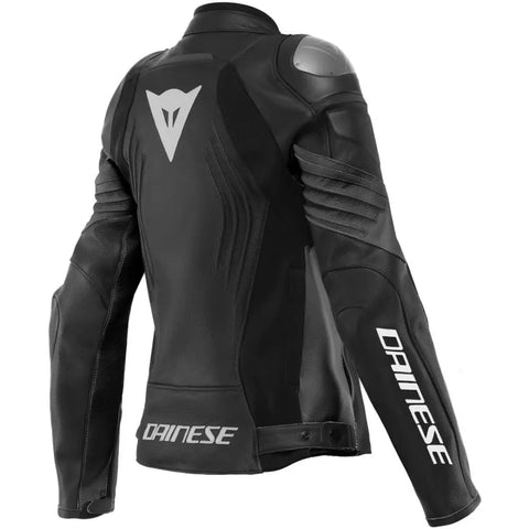 Chamarra de Piel para Mujer Dainese Racing 4 Black/Black